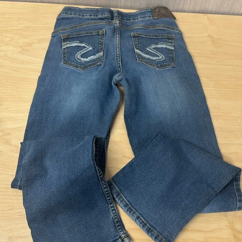 Silver Tammy Triple 5 Jeans youth Straight Leg Blue Denim adjustable waist sz 16